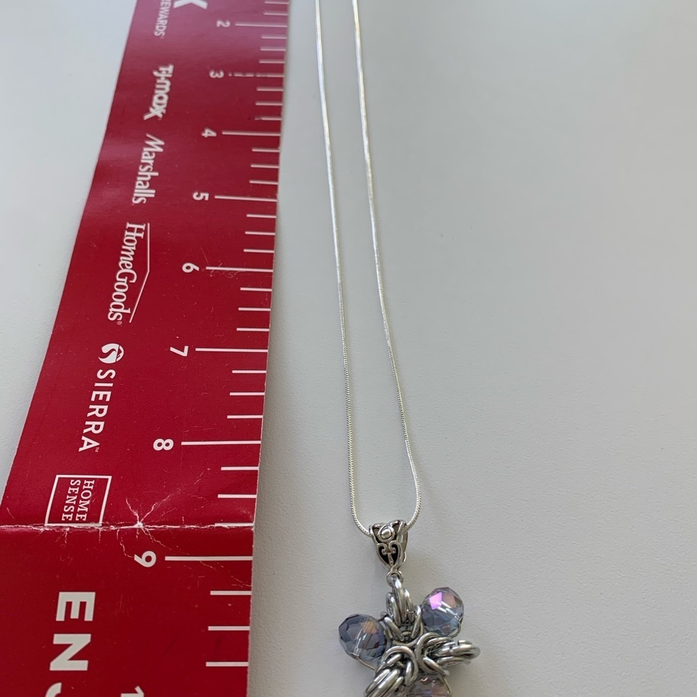 Elf Star chainmaille pendant. Whimsical crystal necklace. - Picture 7 of 11